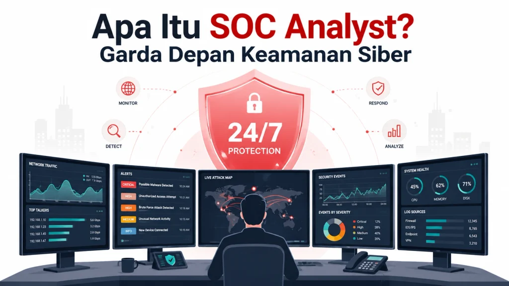 Infografis jenjang karier SOC Analyst dari Tier 1 sampai Tier 3