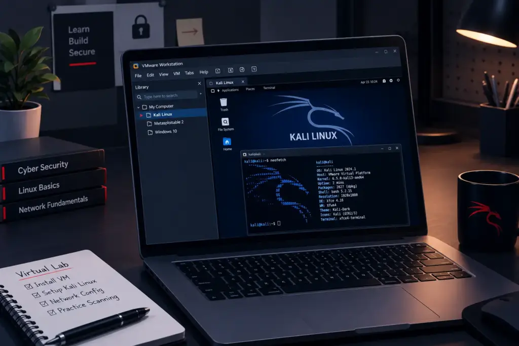 Setup virtual lab untuk latihan cyber security menggunakan virtual machine
